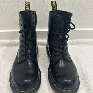 Dr. Martens Shiny Black Lace-Up Boots